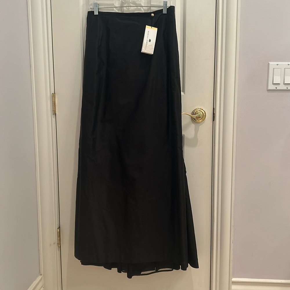 Marisa Baratelli Black lined Thai silk skirt
